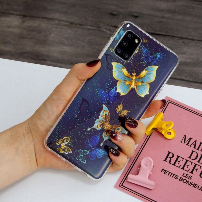 Coque Samsung Galaxy A31 Série Papillons Fluorescente