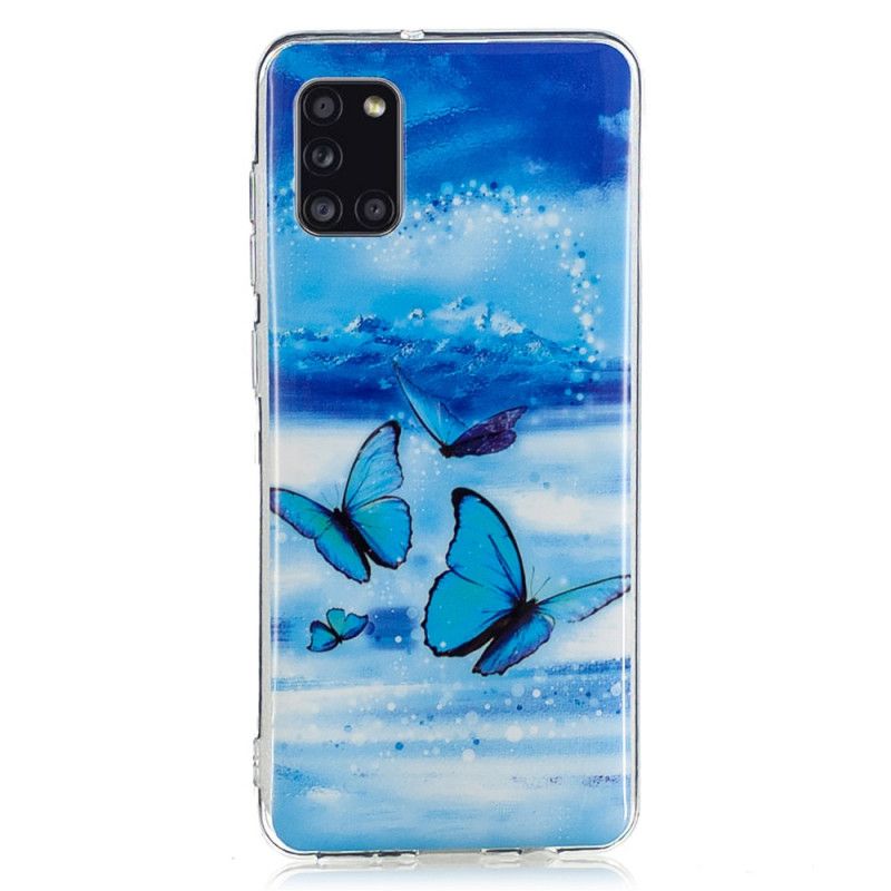 Coque Samsung Galaxy A31 Série Papillons Fluorescente