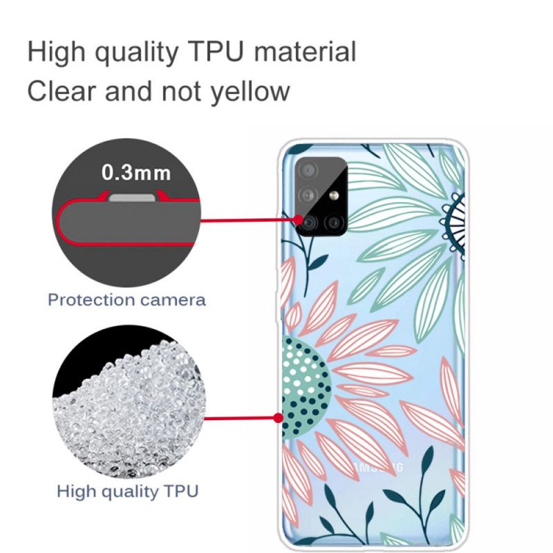 Coque Samsung Galaxy A31 Transparente Une Fleur