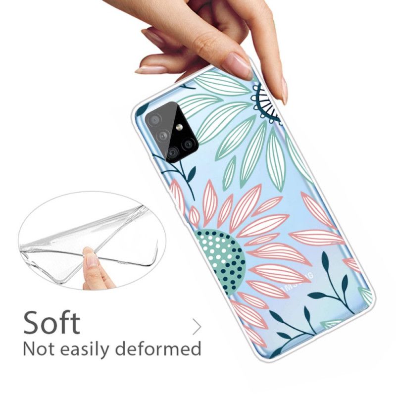 Coque Samsung Galaxy A31 Transparente Une Fleur