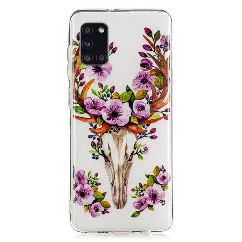 Coque Samsung Galaxy A31 Wapiti Fleuri Fluorescente