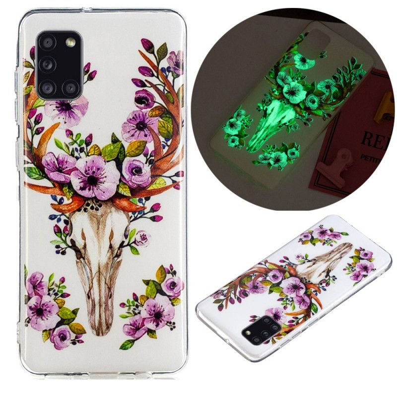 Coque Samsung Galaxy A31 Wapiti Fleuri Fluorescente