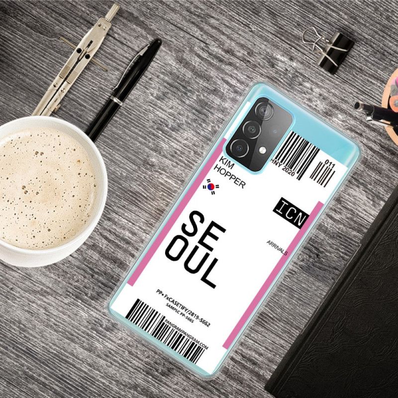 Coque Samsung Galaxy A32 5g Boarding Pass To Seoul
