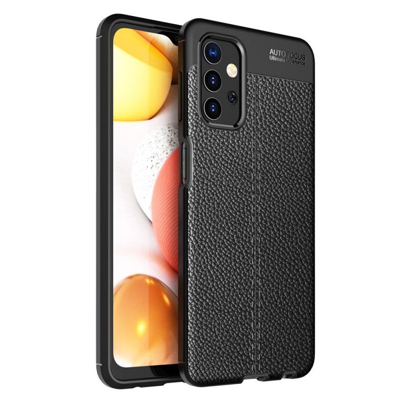 Coque Samsung Galaxy A32 5g Effet Cuir Litchi Double Line