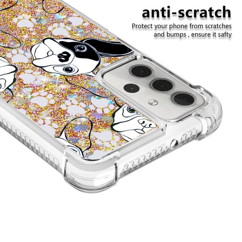 Coque Samsung Galaxy A32 5g Mr Chien Paillettes