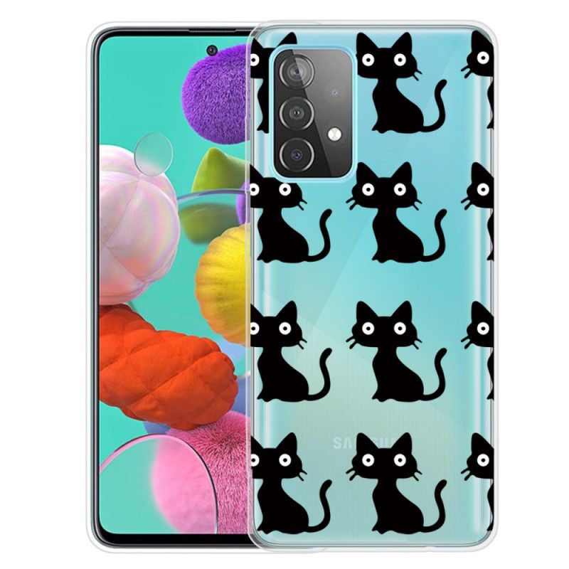 Coque Samsung Galaxy A32 5g Multiples Chats Noirs