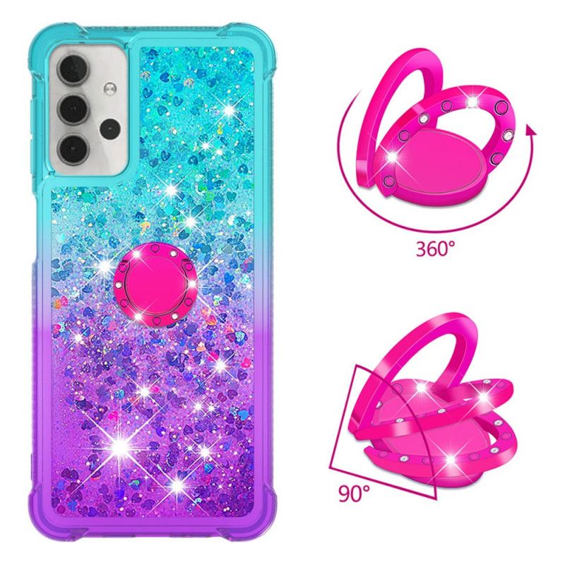 Coque Samsung Galaxy A32 5g Paillettes Anneau-support