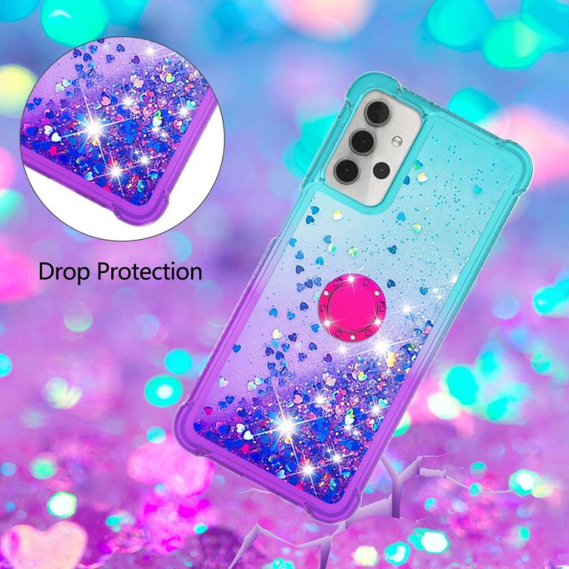 Coque Samsung Galaxy A32 5g Paillettes Anneau-support