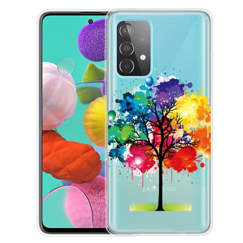 Coque Samsung Galaxy A32 5g Transparente Arbre Aquarelle