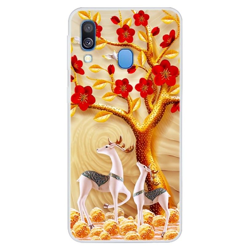 Coque Samsung Galaxy A40 Arbre Doré