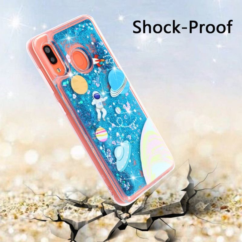 Coque Samsung Galaxy A40 Astronaute Paillettes