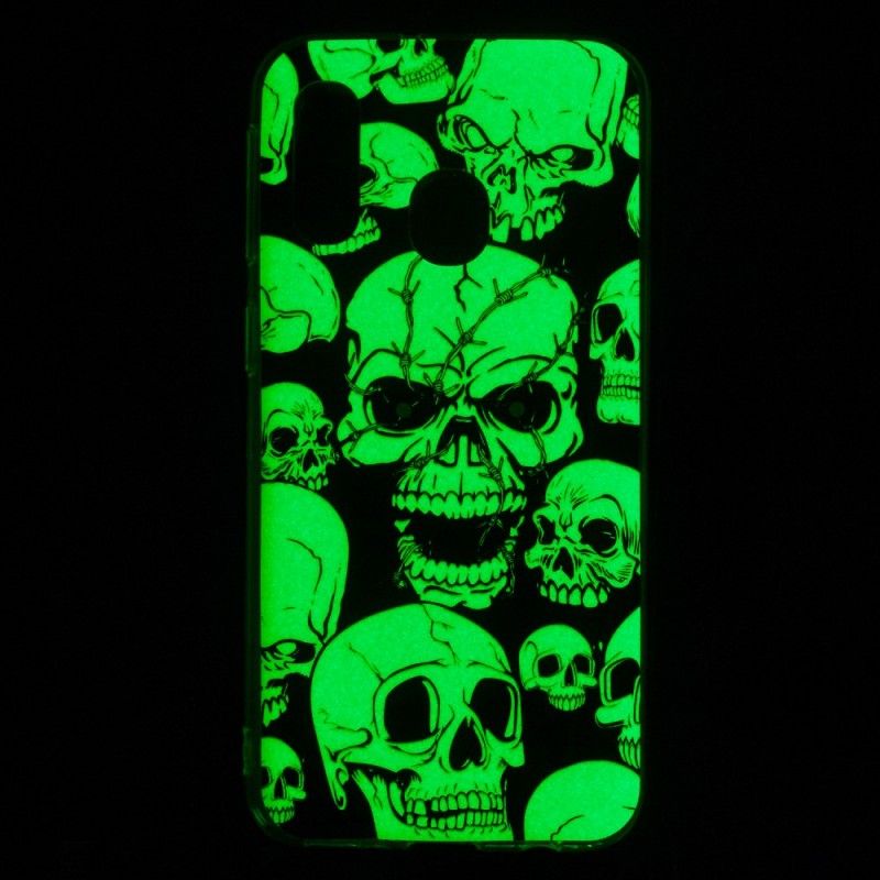 Coque Samsung Galaxy A40 Attention Têtes De Mort Fluorescente