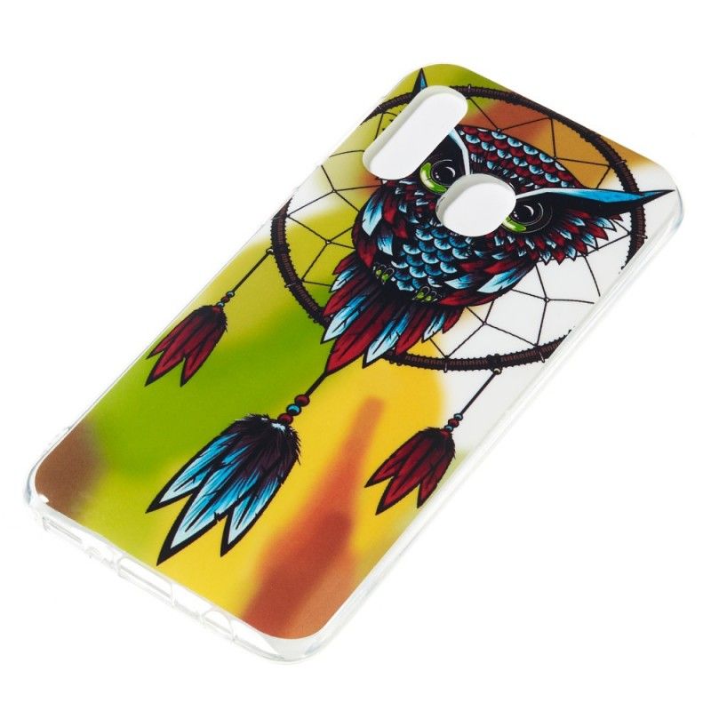 Coque Samsung Galaxy A40 Attrape Rêves Hibou Fluorescente