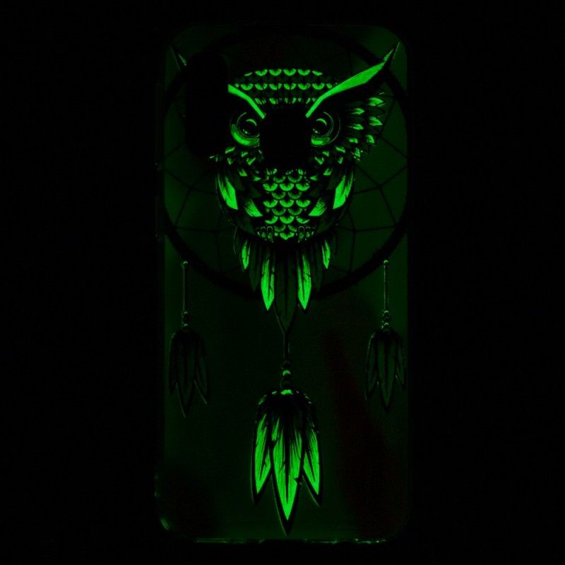 Coque Samsung Galaxy A40 Attrape Rêves Hibou Fluorescente