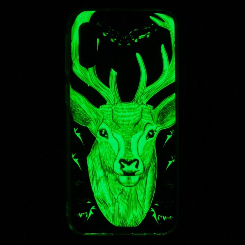 Coque Samsung Galaxy A40 Cerf Majestueux Fluorescente