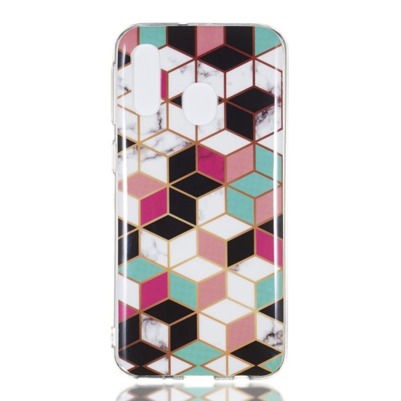 Coque Samsung Galaxy A40 Cubes Colorés