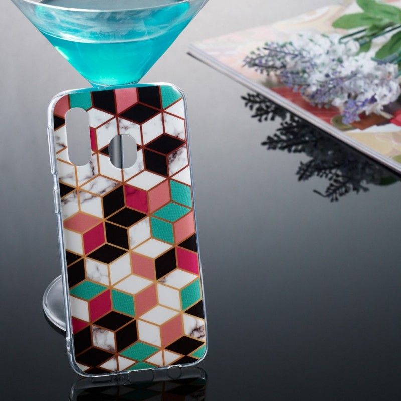 Coque Samsung Galaxy A40 Cubes Colorés