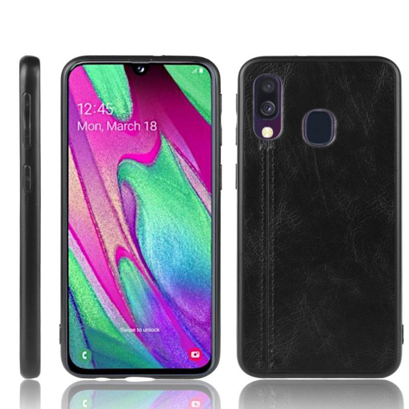 Coque Samsung Galaxy A40 Effet Cuir Couture