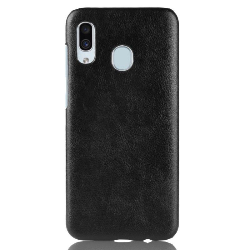 Coque Samsung Galaxy A40 Effet Cuir Litchi