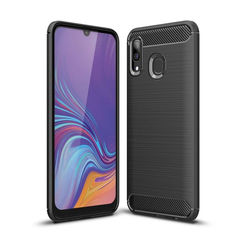 Coque Samsung Galaxy A40 Fibre Carbone Brossée