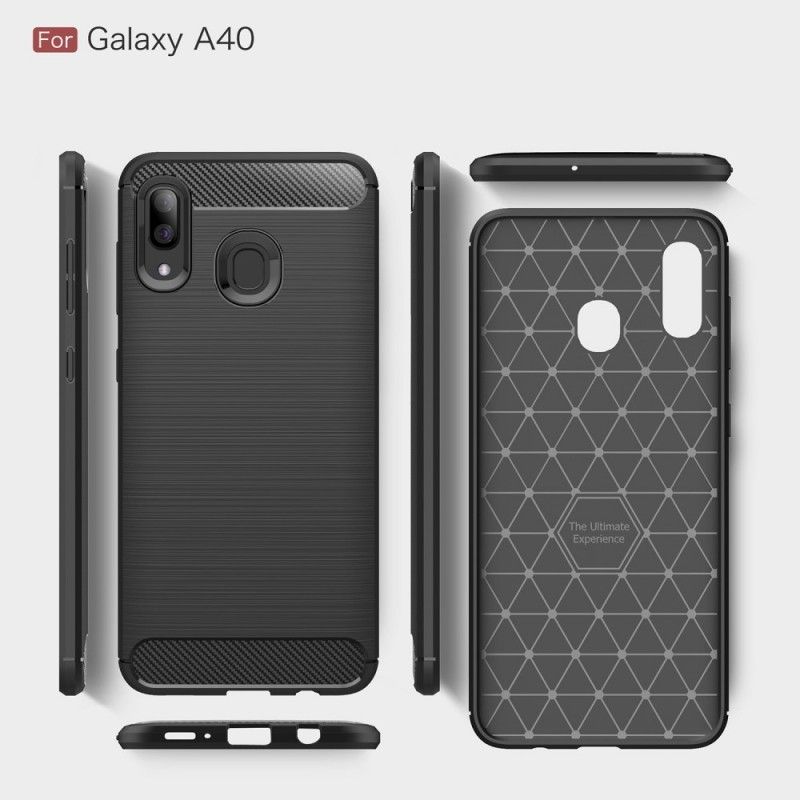 Coque Samsung Galaxy A40 Fibre Carbone Brossée