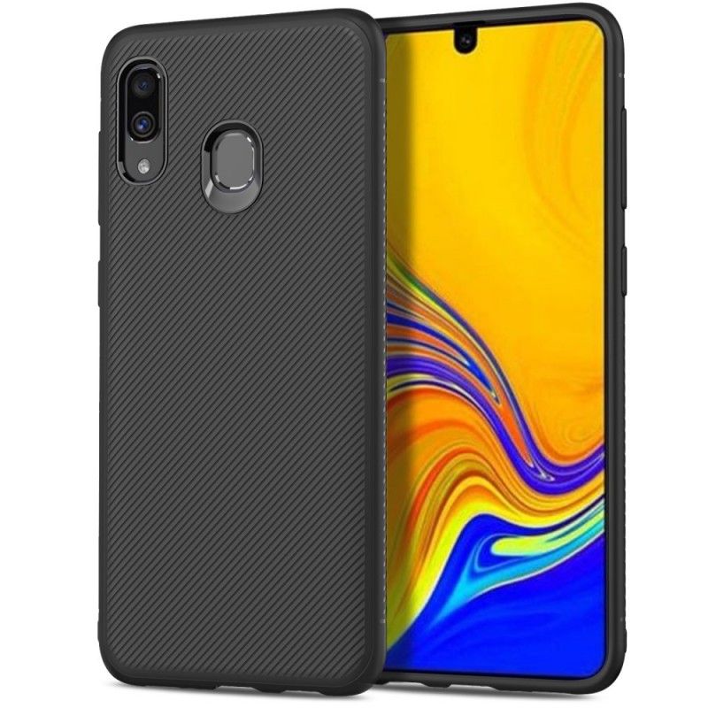 Coque Samsung Galaxy A40 Fibre Carbone Twill