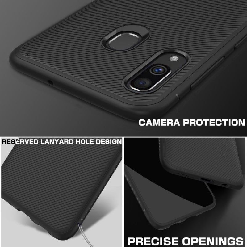 Coque Samsung Galaxy A40 Fibre Carbone Twill