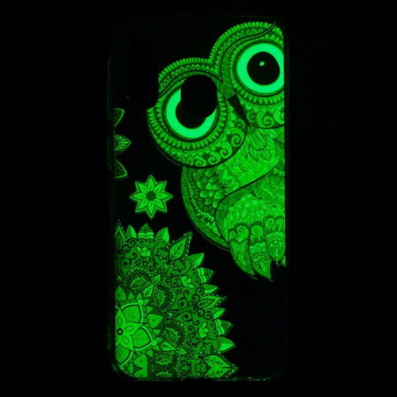 Coque Samsung Galaxy A40 Hibou Mandala Fluorescente
