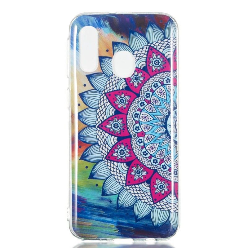 Coque Samsung Galaxy A40 Mandala Coloré Fluorescente