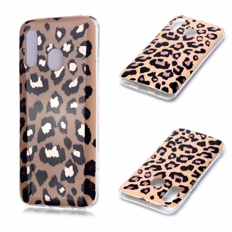 Coque Samsung Galaxy A40 Marbre Style Léopard