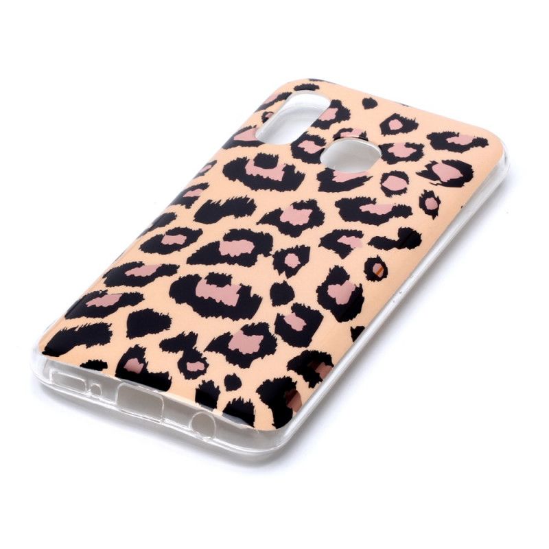 Coque Samsung Galaxy A40 Marbre Style Léopard