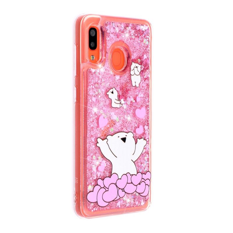 Coque Samsung Galaxy A40 Oursons Paillettes