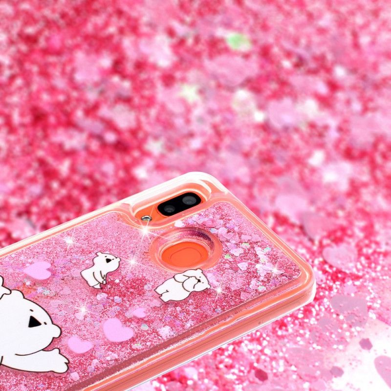 Coque Samsung Galaxy A40 Oursons Paillettes