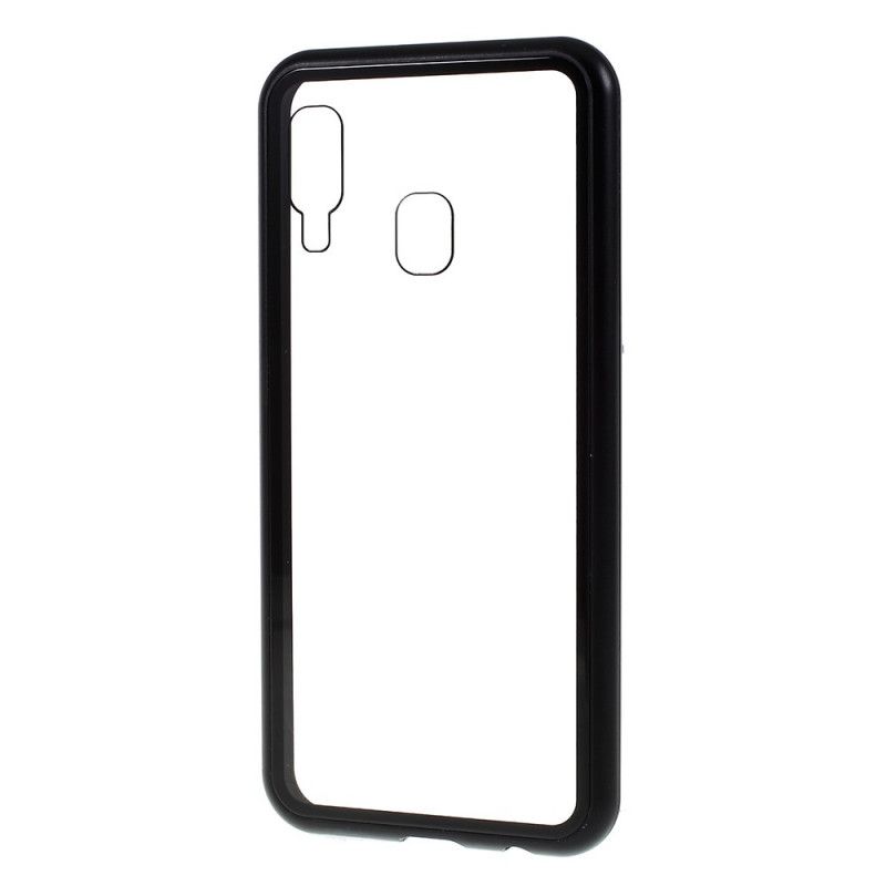 Coque Samsung Galaxy A40 Rebords Métal Et Verre Trempé