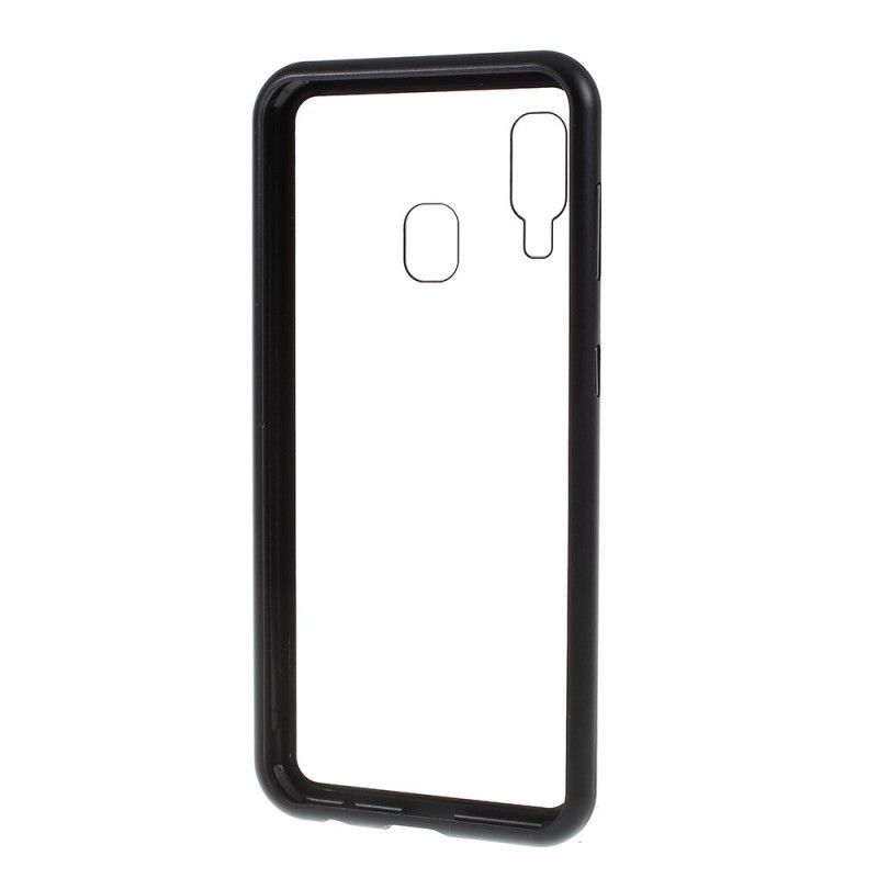 Coque Samsung Galaxy A40 Rebords Métal Et Verre Trempé