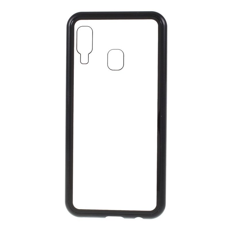 Coque Samsung Galaxy A40 Rebords Métal Et Verre Trempé