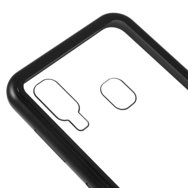 Coque Samsung Galaxy A40 Rebords Métal Et Verre Trempé