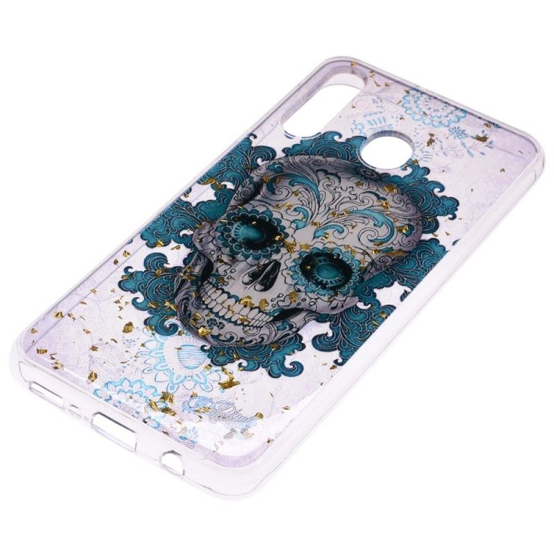 Coque Samsung Galaxy A40 Tête De Mort Bleue