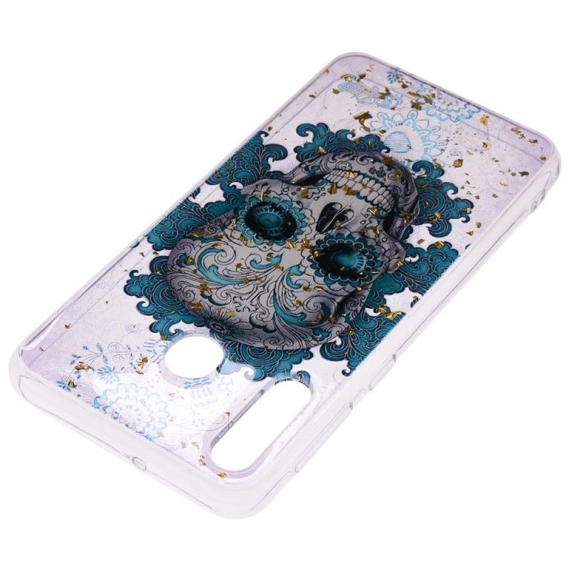 Coque Samsung Galaxy A40 Tête De Mort Bleue