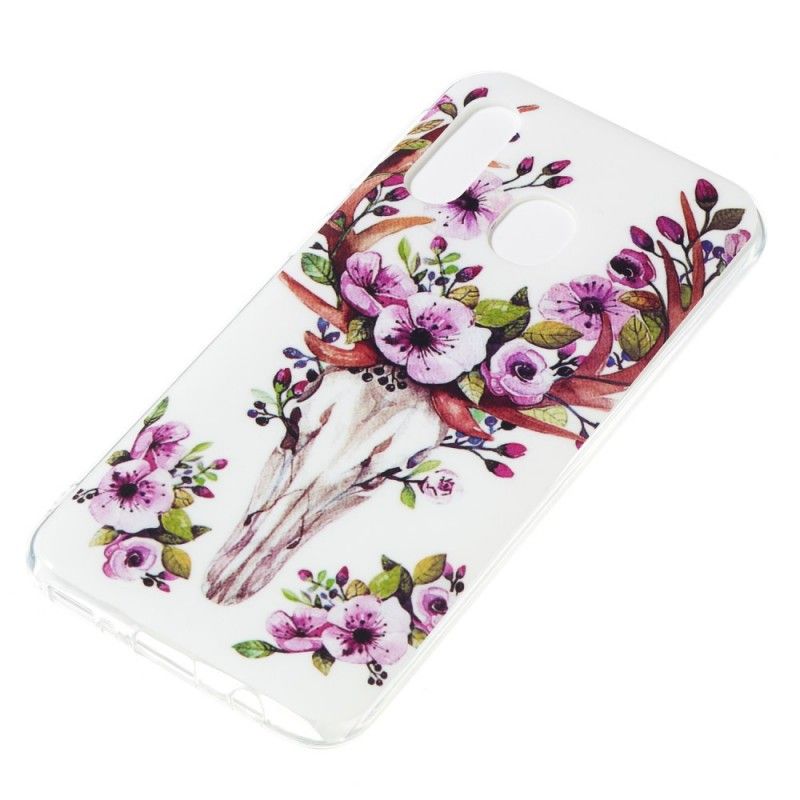 Coque Samsung Galaxy A40 Wapiti Fleuri Fluorescente