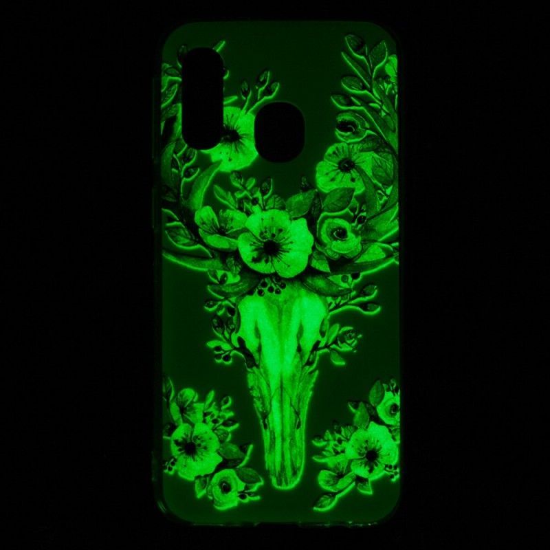 Coque Samsung Galaxy A40 Wapiti Fleuri Fluorescente