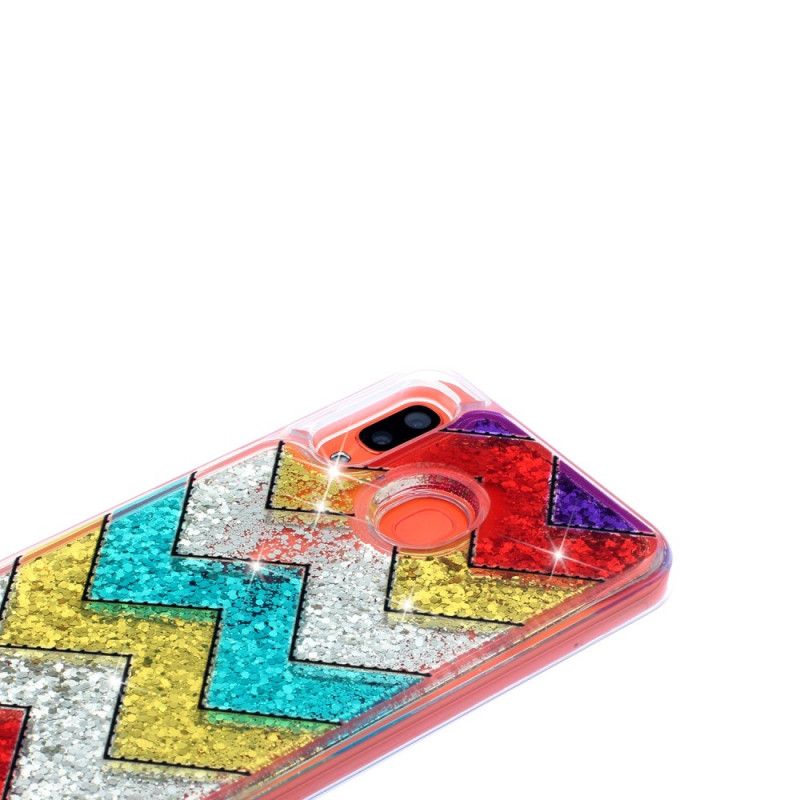 Coque Samsung Galaxy A40 Zig Zag Paillettes