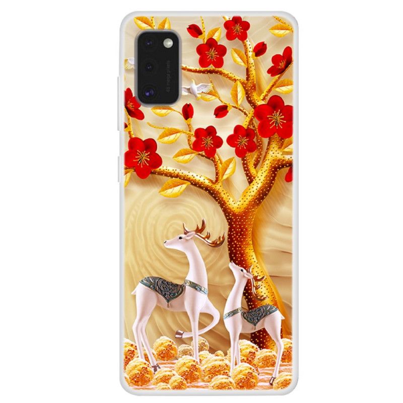 Coque Samsung Galaxy A41 Arbre Doré