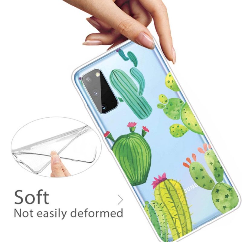 Coque Samsung Galaxy A41 Cactus Aquarelle