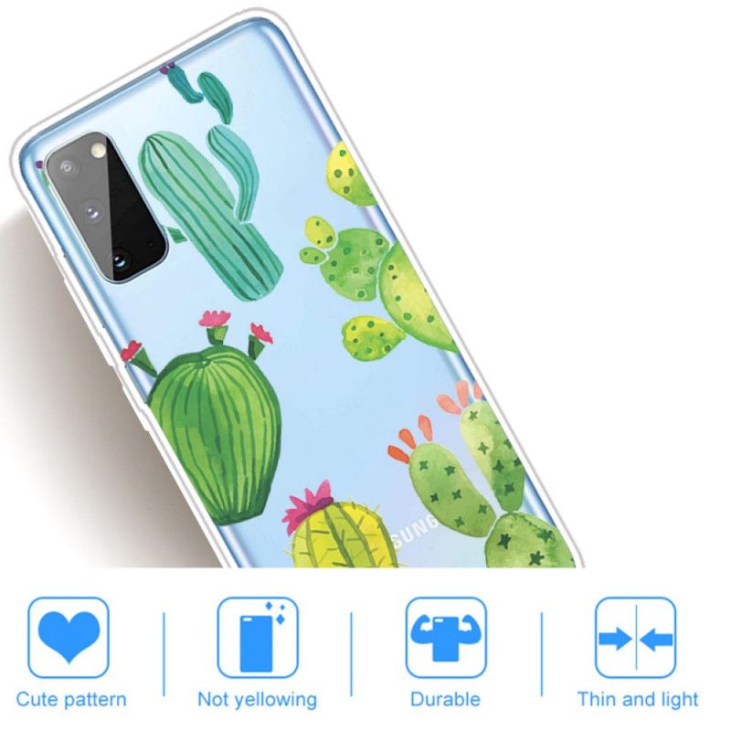 Coque Samsung Galaxy A41 Cactus Aquarelle