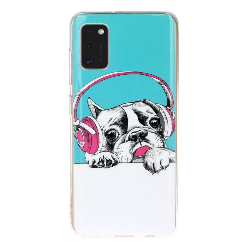 Coque Samsung Galaxy A41 Chien Fluorescente