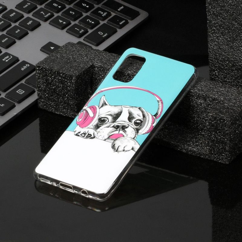 Coque Samsung Galaxy A41 Chien Fluorescente