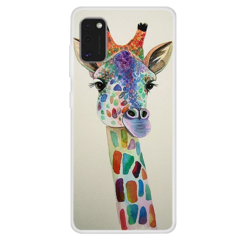 Coque Samsung Galaxy A41 Girafe Colorée