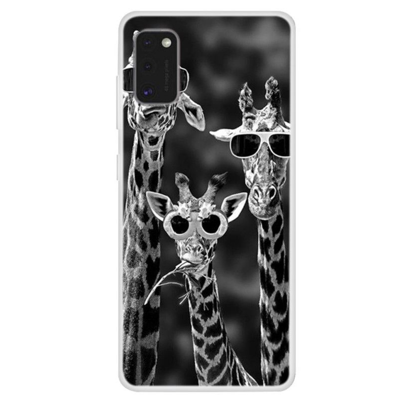 Coque Samsung Galaxy A41 Girafes À Lunettes