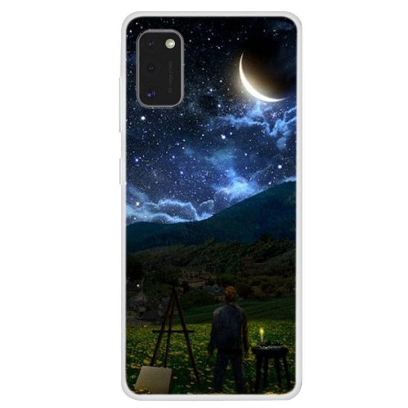 Coque Samsung Galaxy A41 Peintre Dans La Nuit